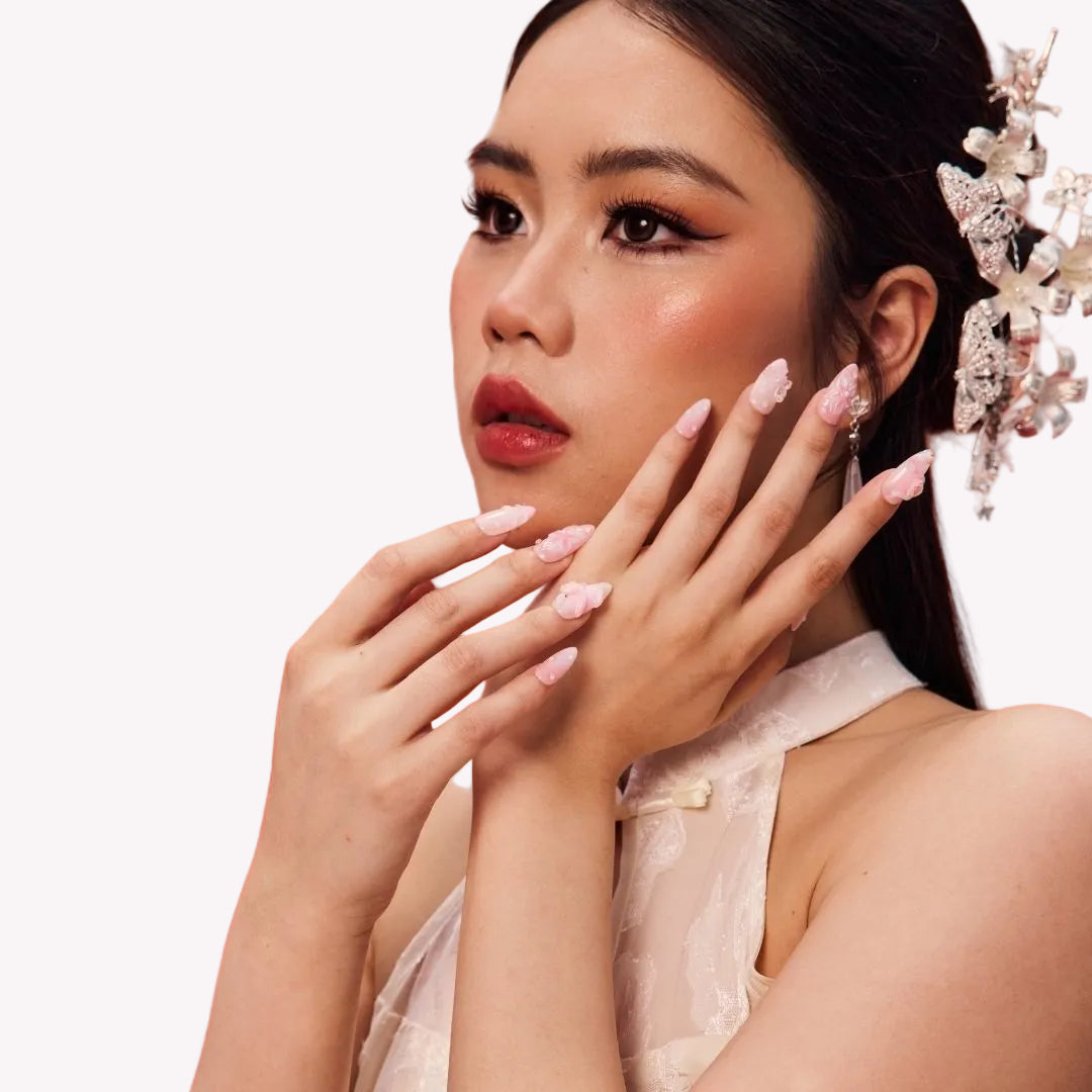 Pink Pink Reverie – Almond Press On Nails