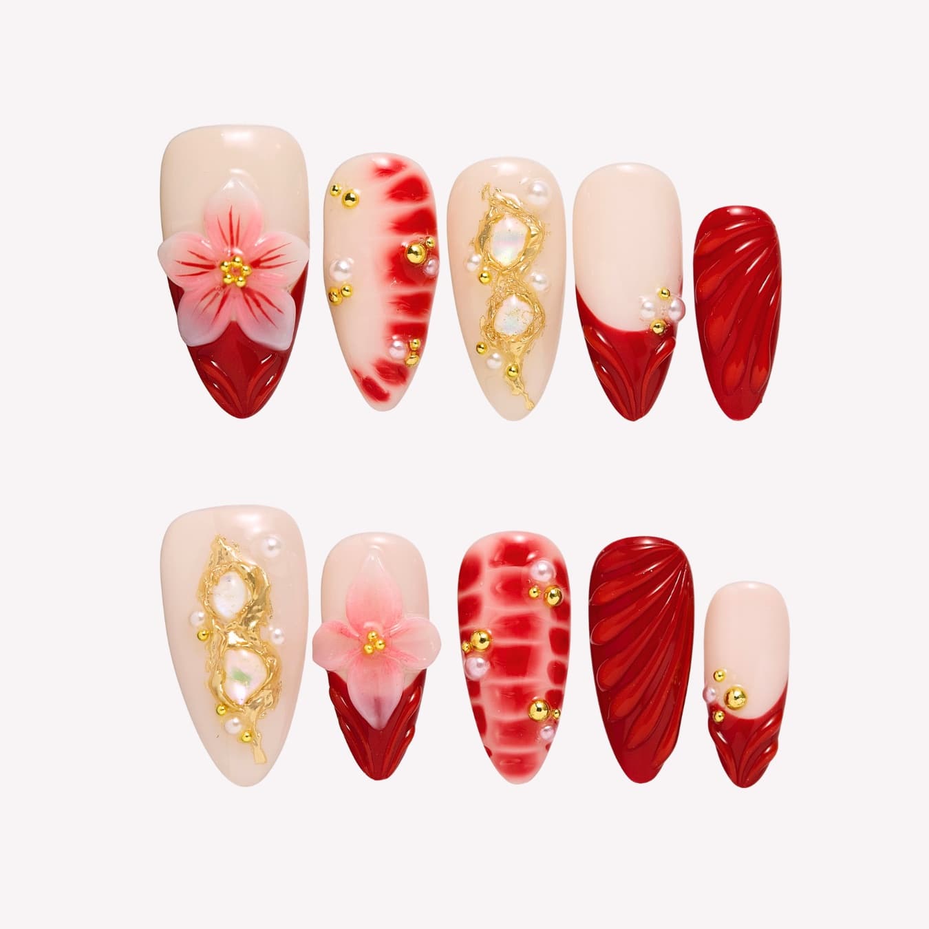 Red Martini Press-On Nails