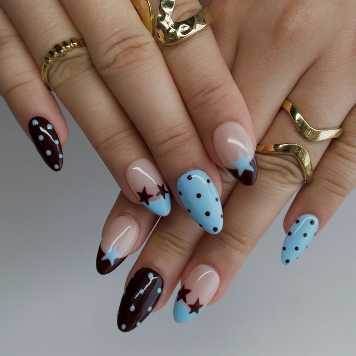 Rococo Pastel Polka Dot Press On Nails