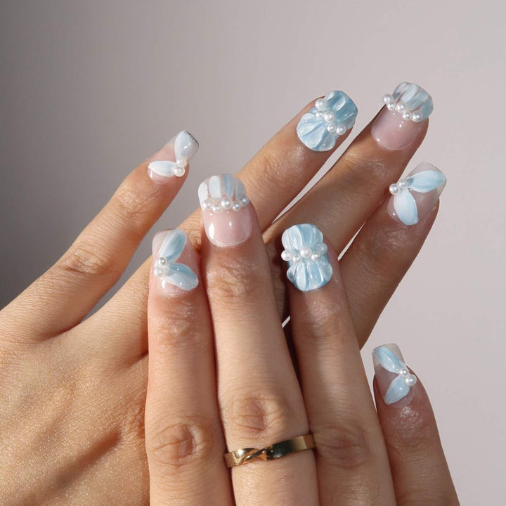 Soft Breeze – Almond Press On Nails