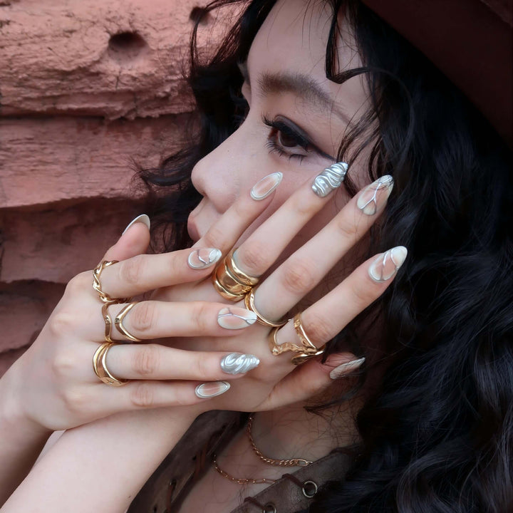 Spellbound Yellow Ombre Chrome Press On Nails