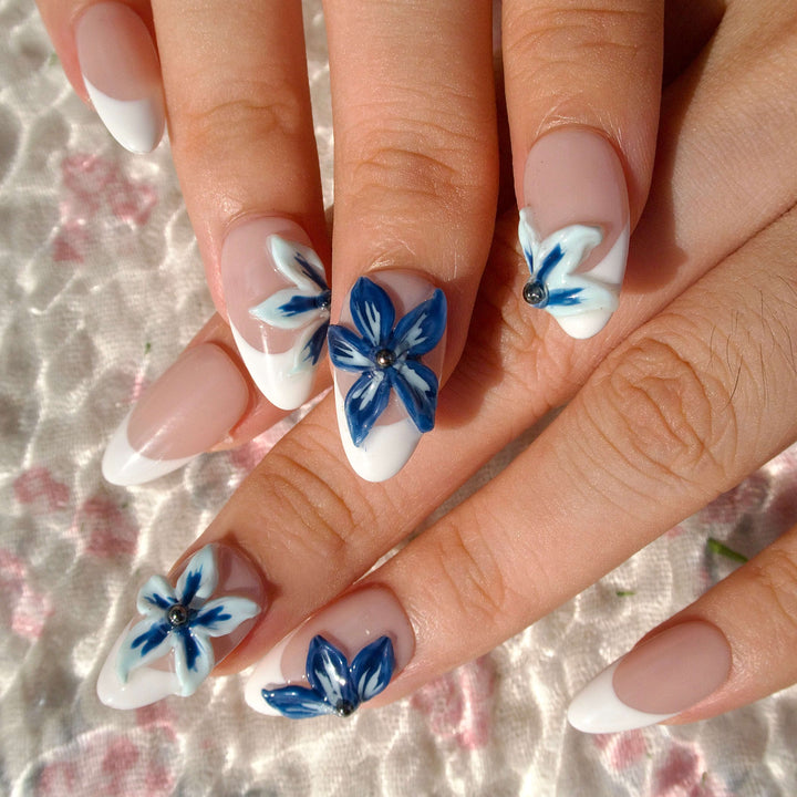 Surf’s Up – Almond Press On Nails
