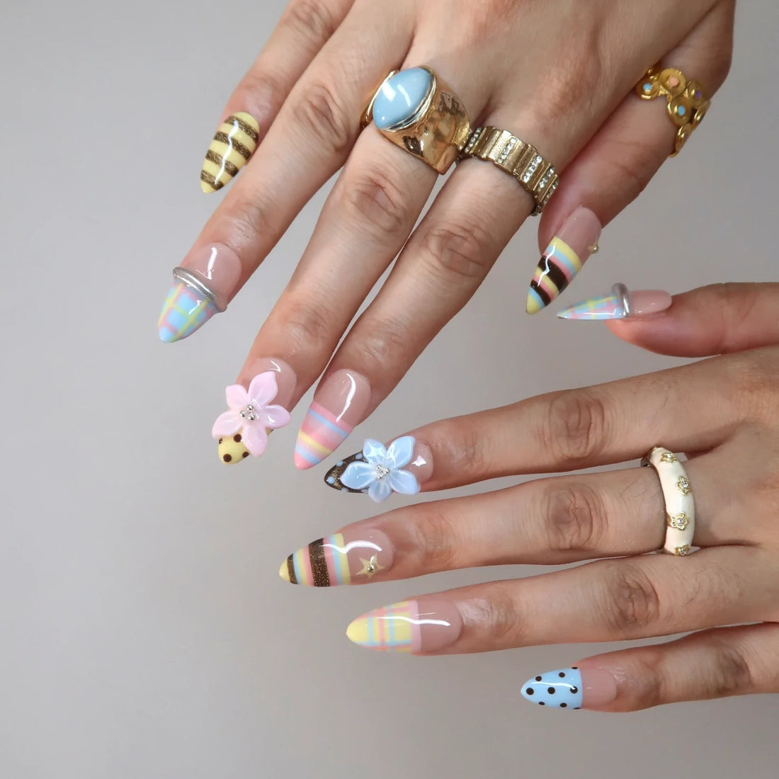 Sweet Escape – Medium Almond Pastel Press On Nails