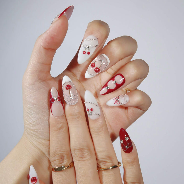 Sweet Surrender Almond Press On Nails – Reusable Salon Quality Nail Set