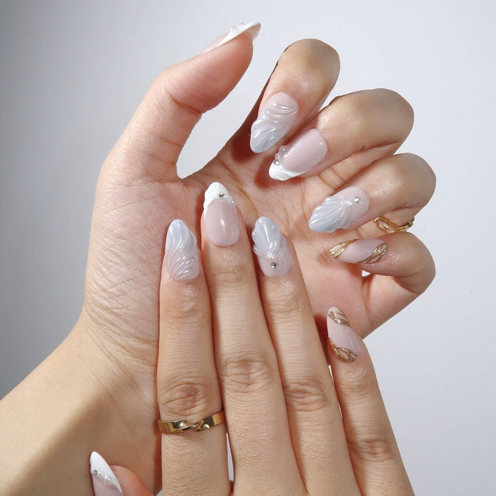 Undine Almond Press On Nails – Reusable Salon Quality Nail Set