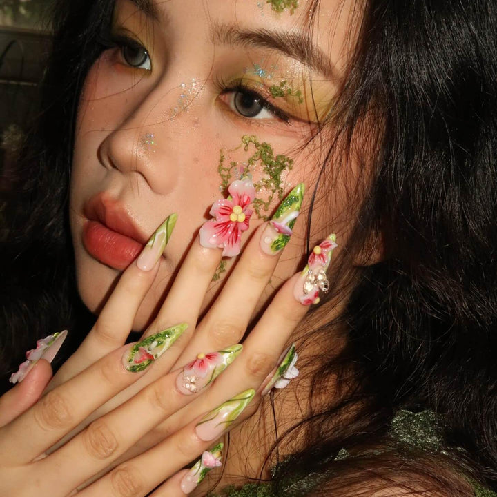 Wild Blossom – Almond Press On Nails