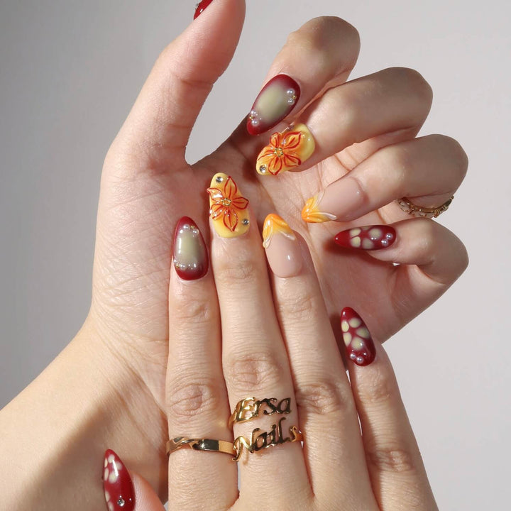 Wild Venus Almond Press On Nails – Reusable Salon Quality Nail Set