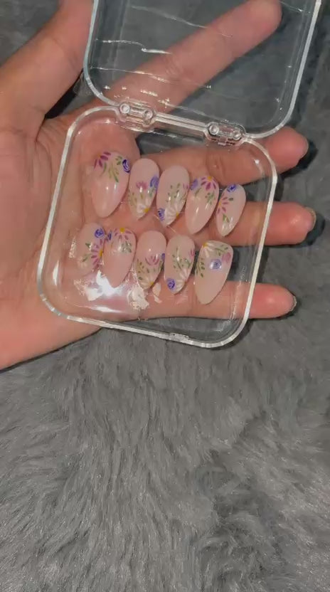 Pink Petal Floral Press-On Nails