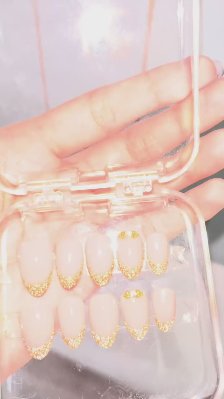 Golden Glam French Press-On Nails